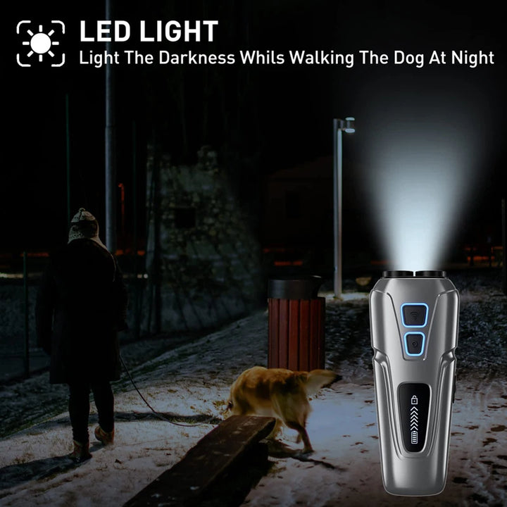 Ultrasonic Dog Repeller Deterrent Device Anti Barking Stop Control Bark Training High Power Dog Repellent with LED Flashlight